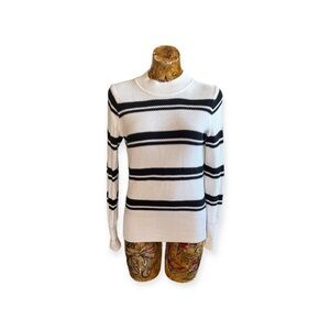 GAP sweater striped black white small